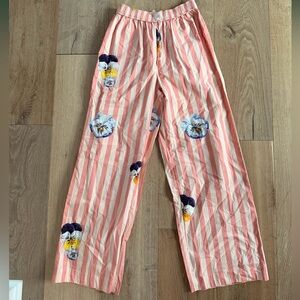 Wren Boxer Pant - Pansy Stripe Print